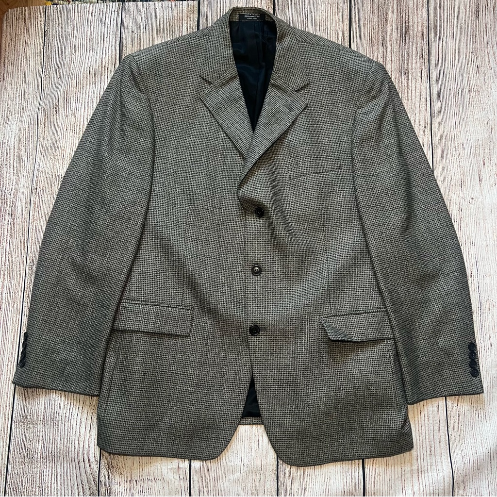 Andrew Fezza Fusion S  K Famous Brand 100 Wool Sports Coat Mens 44r Blazer